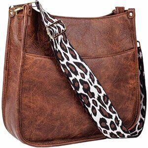 Vegan Leather Crossbody Fashion Shoulder Bag Purse with Adjustable Strap